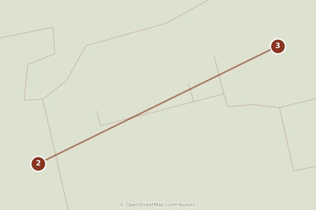 Map of Hangzhou, morning: stops 2–3, numbered in walking order.