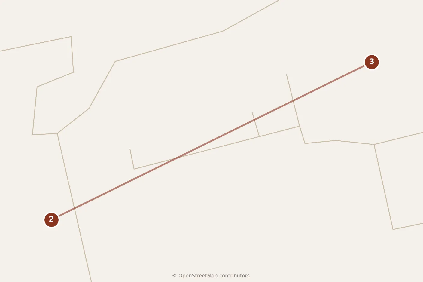 Map of Hangzhou, morning: stops 2–3, numbered in walking order.