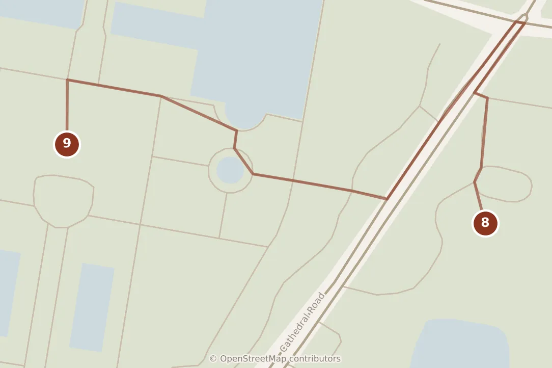 Map of Kolkata, evening: stop 9, numbered in walking order.