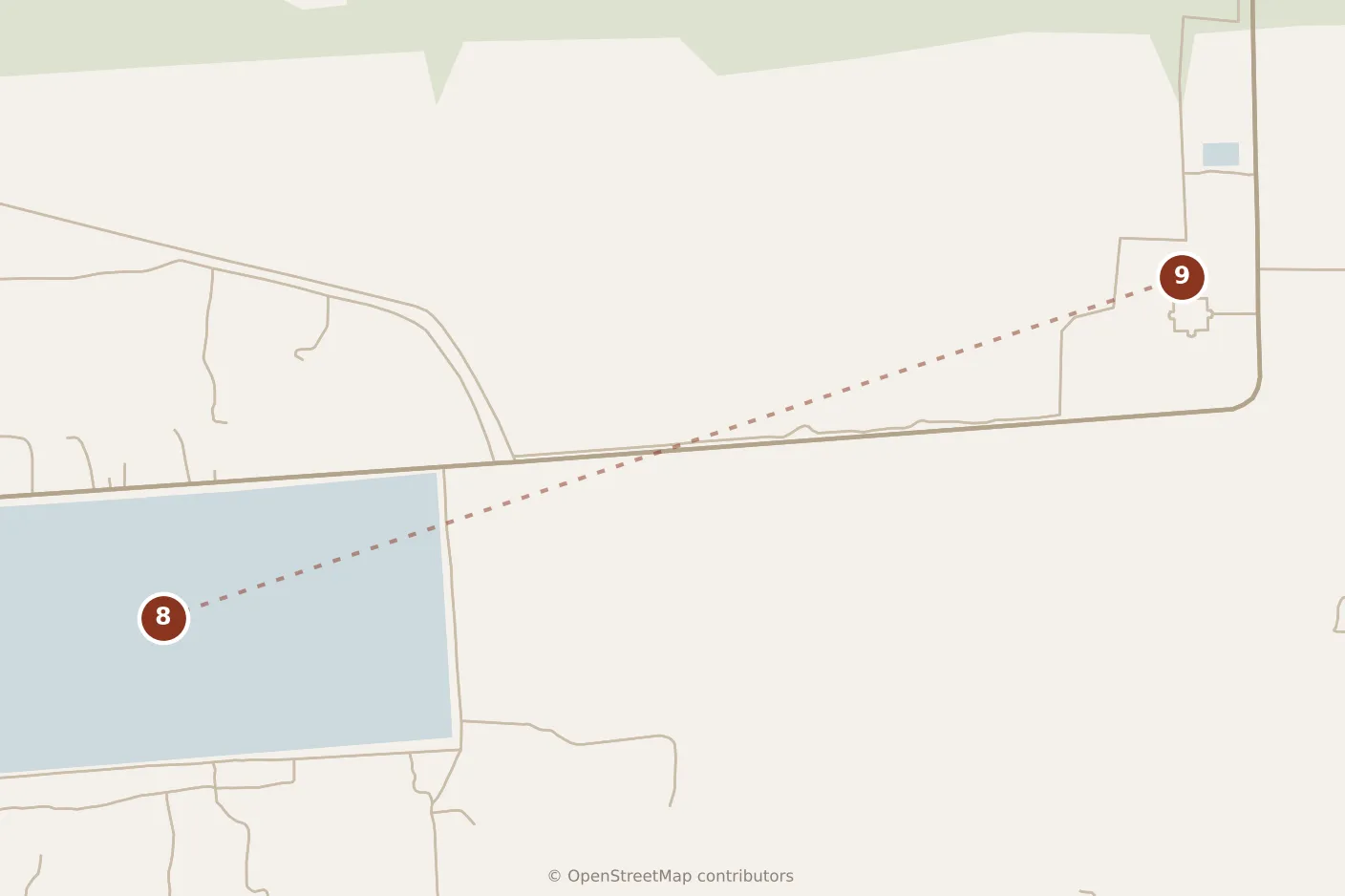 Map of Siem Reap, evening: stop 9, numbered in walking order.