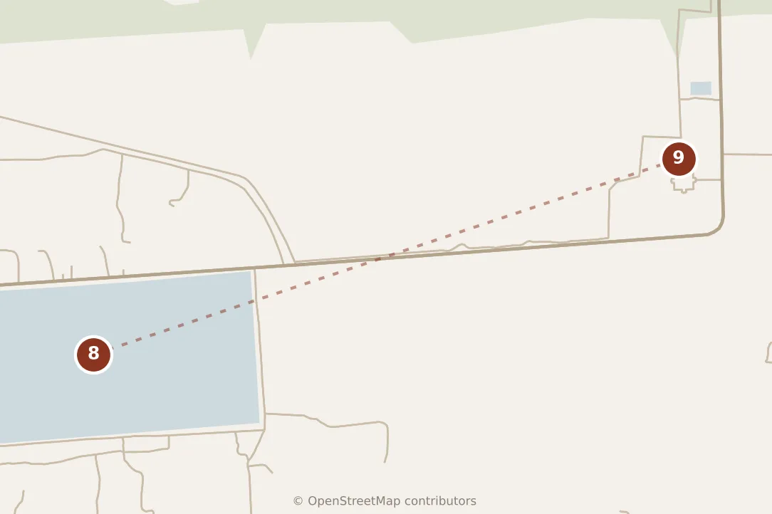 Map of Siem Reap, evening: stop 9, numbered in walking order.