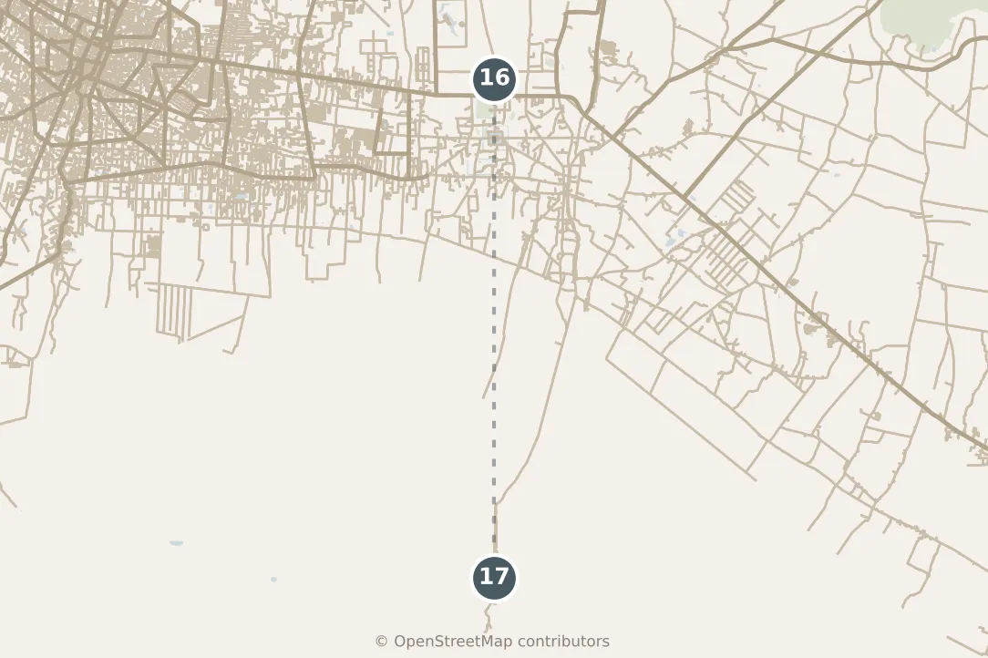 Map of Siem Reap, with a third day · stop 17: stop 17, numbered in walking order.