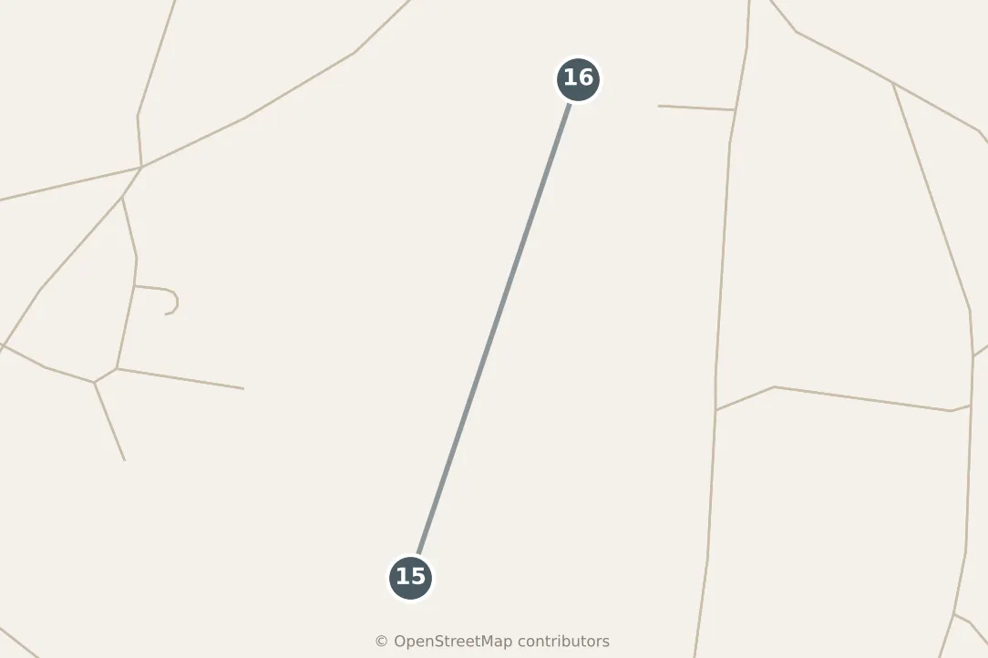 Map of Vienna, with a third day · stops 15–16: stops 15–16, numbered in walking order.